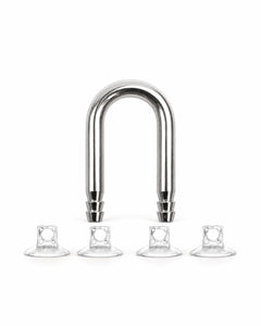 NEU SS-Series U-Bogen-Schlauchverbinder aus Edelstahl + 4x Saugnäpfe