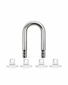 NEU SS-Series U-Bogen-Schlauchverbinder aus Edelstahl + 4x Saugnäpfe