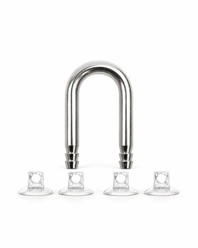 NEU SS-Series U-Bogen-Schlauchverbinder aus Edelstahl + 4x Saugnäpfe