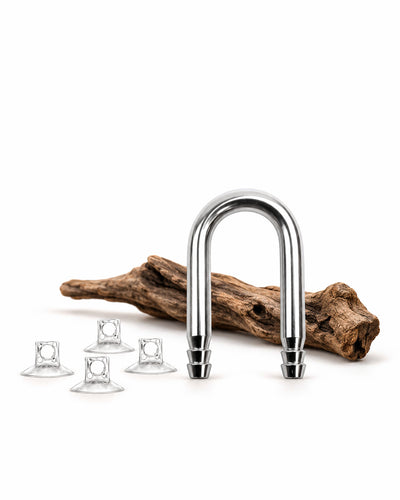 NEU SS-Series U-Bogen-Schlauchverbinder aus Edelstahl + 4x Saugnäpfe